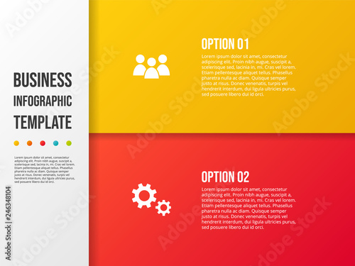 Business presentation slide with icons - company timeline. Vector