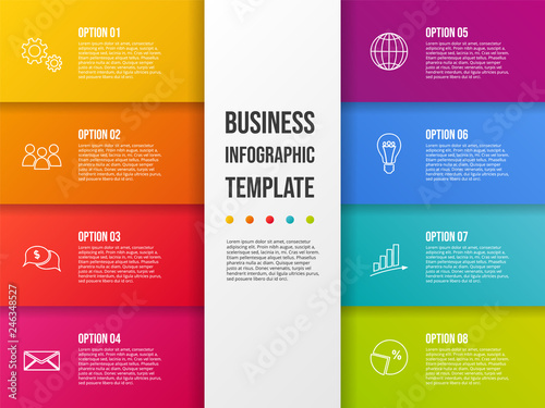 Company infographic template with business icons. Vector