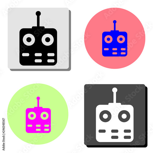 remote controlled. flat vector icon