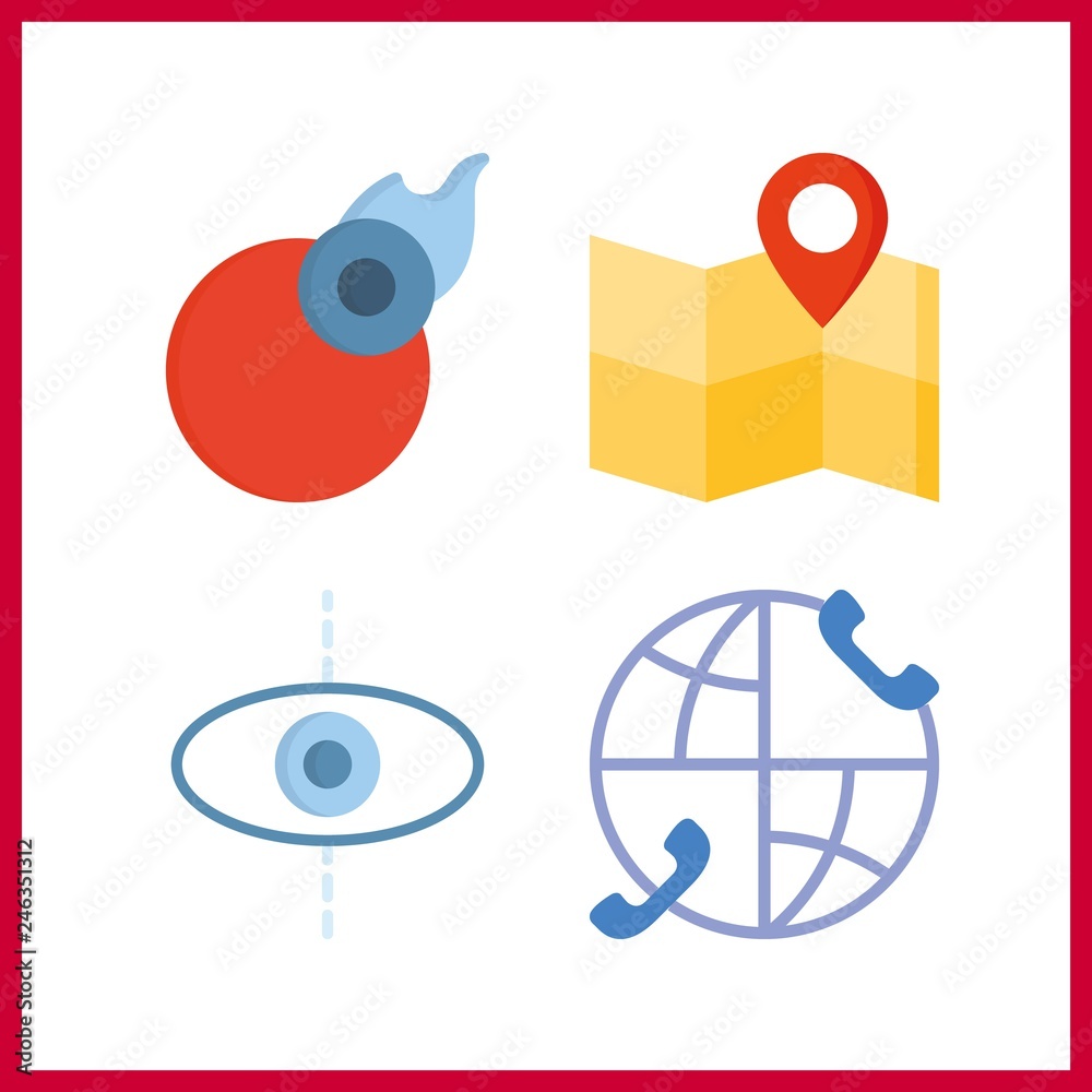 4 globe icon. Vector illustration globe set. planet and map icons for globe works 4 globe icon. Vector illustration globe set. planet and map icons for globe works