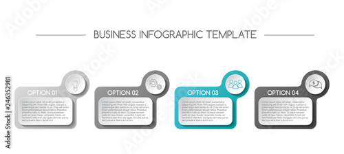 Concept of company timeline - business infograph. Vector