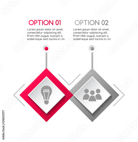 Design of a company timeline with business icons. Vector