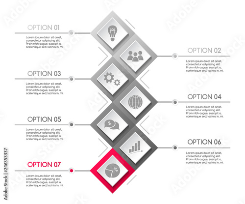 Business infograph with icons - concept of template. Vector