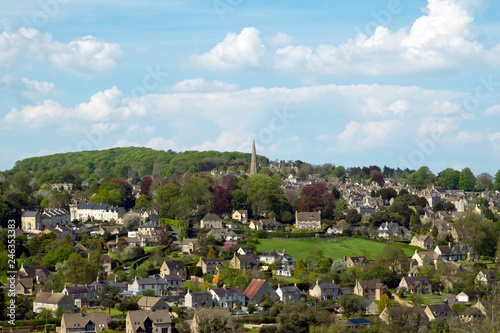 Scenic view of picturesque Painswick, a Cotswolds travel destination town in Gloucestershire, UK photo