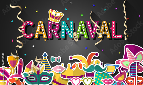 Celebration festive background for Carnaval Festival - Carnaval Party