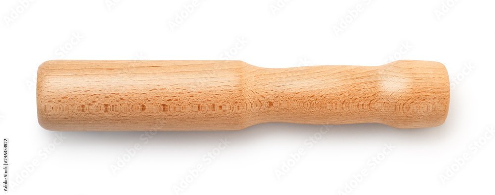 Top view of wooden masher