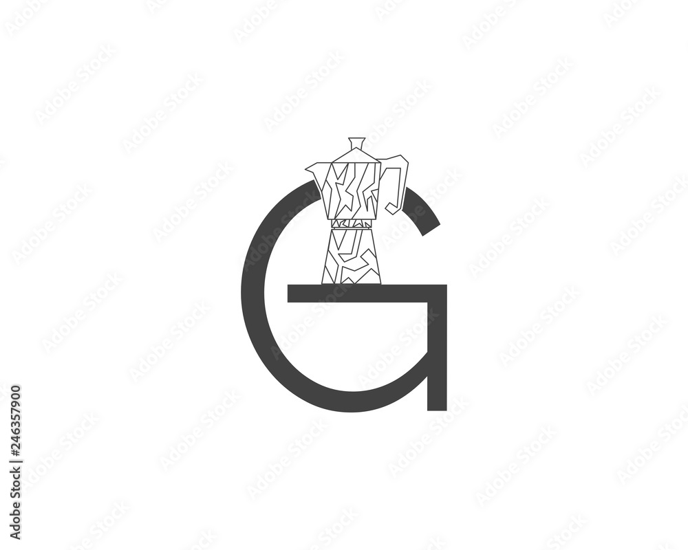 Letter G coffee shop logo icon design template elements Letter G coffee shop logo icon design template elements
