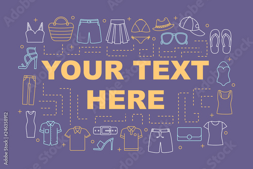 Summer fashion collection word concepts banner