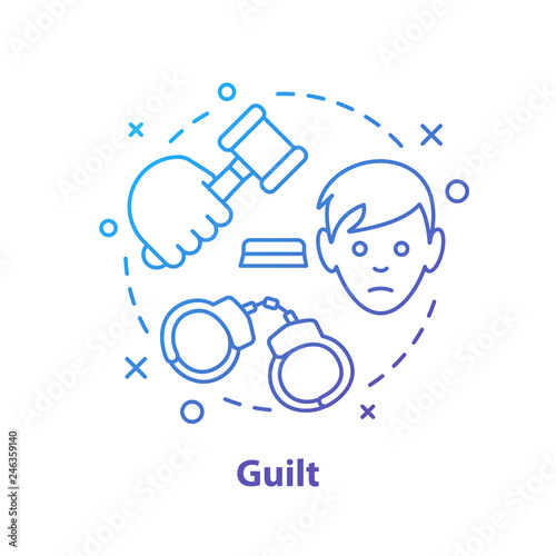 Guilt concept icon