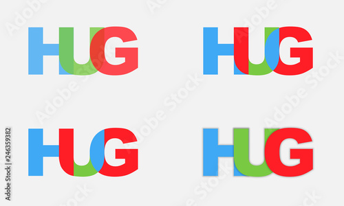 International hug day vector illustrations.