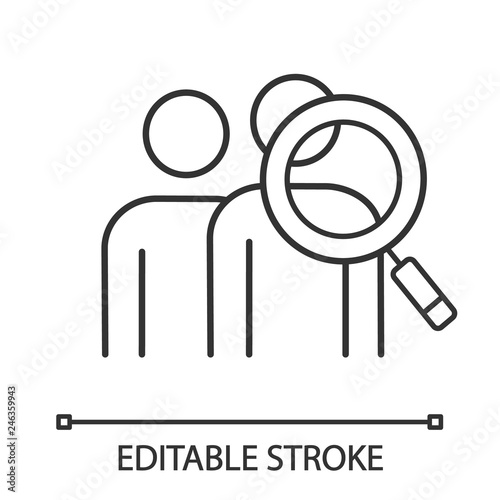 Audience research linear icon