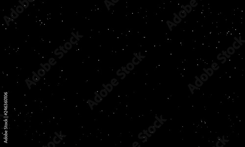 Night starry sky vector illustration.