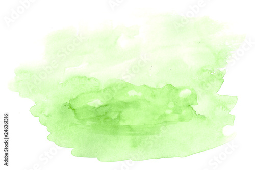 Abstract gree watercolor background. Textured paper backdrop.