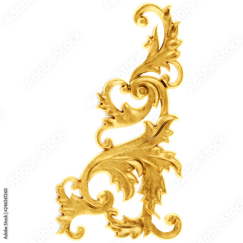 Gilded stucco, collection gold cartouche photo