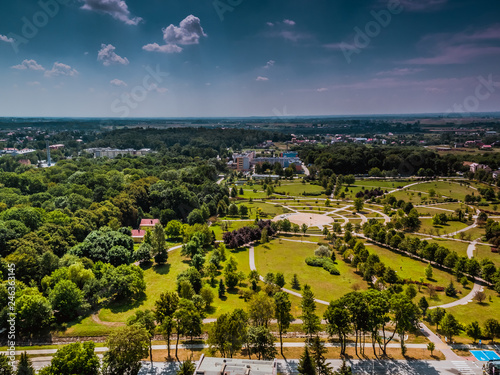 Obraz na płótnie Busko Zdrój panorama w salonie
