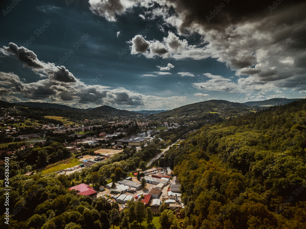 Sucha Beskidzka panorama