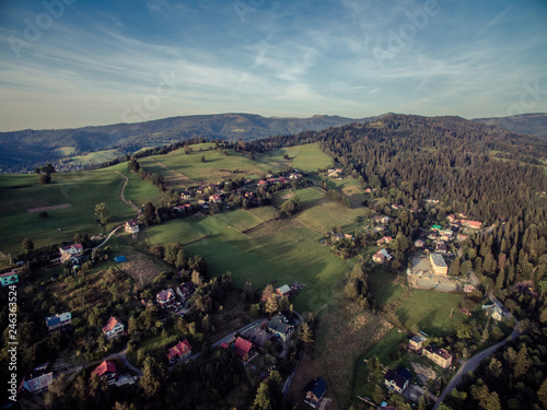 Obraz na płótnie Wisła panorama gór w salonie