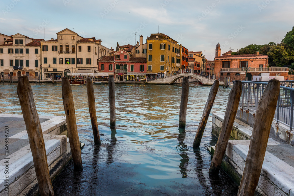 view from the river to venice