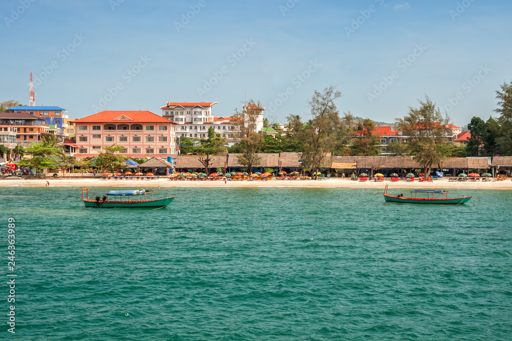 View of Sihanoukville from sea