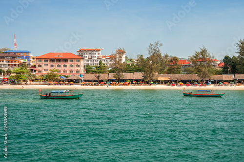 View of Sihanoukville from sea photo