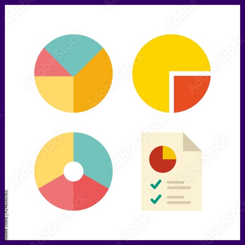 Free Download 4 infographics icon. Vector illustration infographics set. pie chart icons for infographics works - GFXLoad