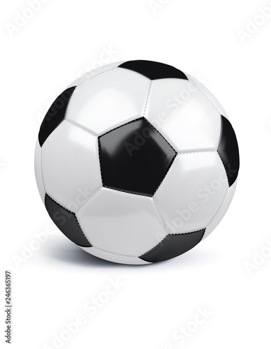 Football isolated on white. Realistic Vector 3d Illustration