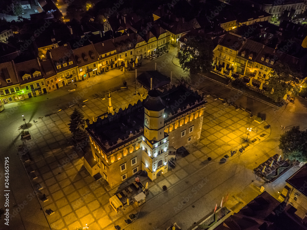 Sandomierz Ratusz z drona