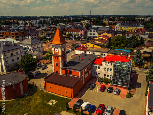 Obraz na płótnie Warka Miasto ujęcia powietrzne w salonie