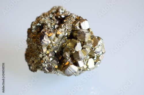a pyrite mineral harvested and analyzed in the laboratory