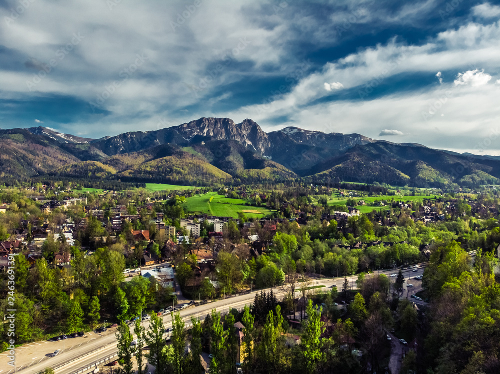 Zakopane Tatry panorama z drona