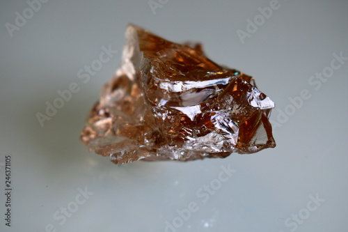a smoky quartz mineral harvested and analyzed in the laboratory