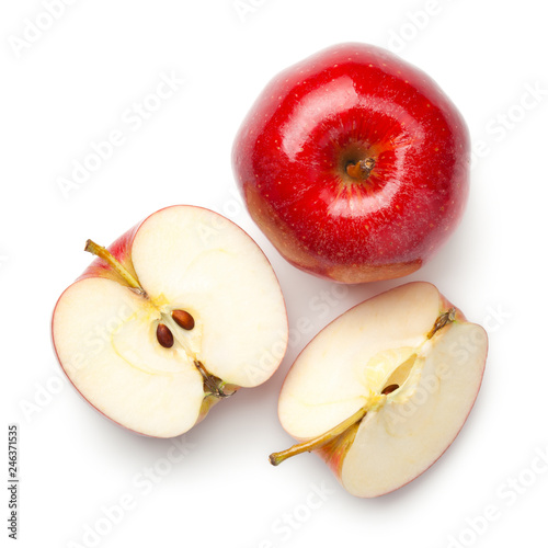 Czerwoni jabłka Odizolowywający na Białym tle