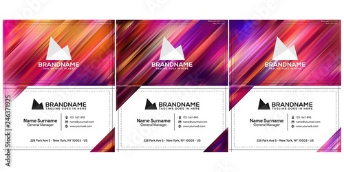 Vector modern creative and clean business card template, polygon background, flyer design, name card template. Corporate identity with abstract illustration. Vector company style for brandbook