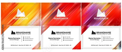 Vector modern creative and clean business card template, polygon background, flyer design, name card template. Corporate identity with abstract illustration. Vector company style for brandbook