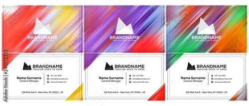 Vector modern creative and clean business card template, polygon background, flyer design, name card template. Corporate identity with abstract illustration. Vector company style for brandbook