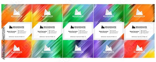 Vector modern creative and clean business card template, polygon background, flyer design, name card template. Corporate identity with abstract illustration. Vector company style for brandbook