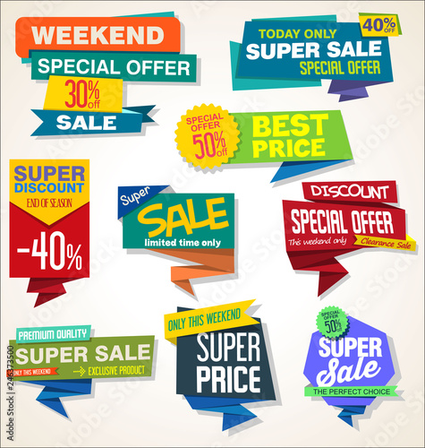 Modern badges stickers and labels collection 