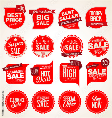 Modern badges stickers and labels collection 