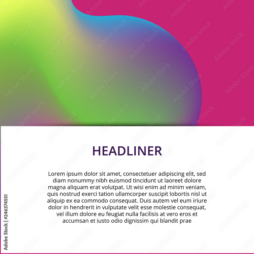 Banner background design. Colored modern abstract template Banner background design. Colored modern abstract template