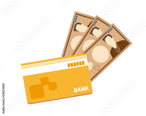 通帳　銀行　お金　一万円　