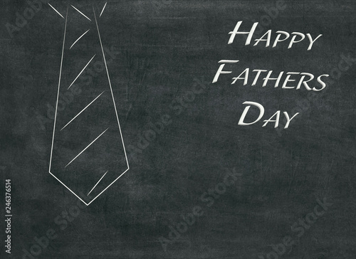 Happy Fathers Day written on the blackboard