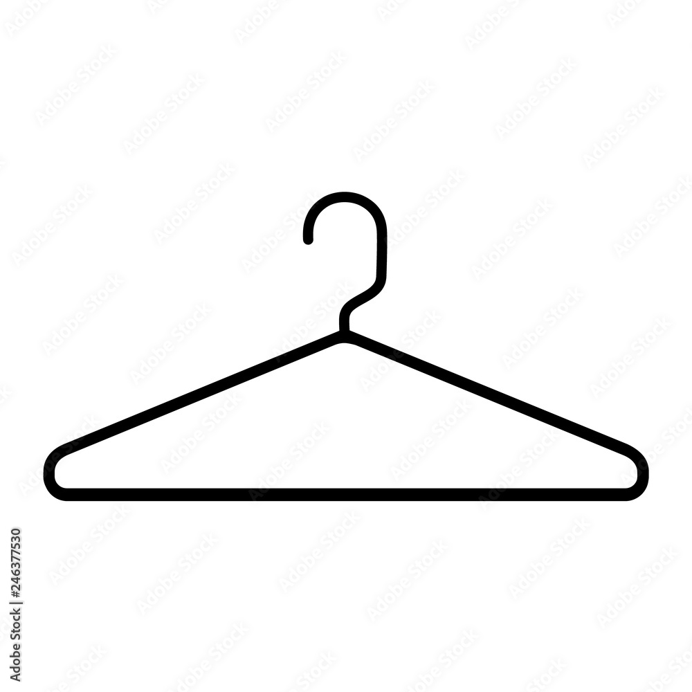 Hanger vector icon isolated on white background Hanger vector icon isolated on white background