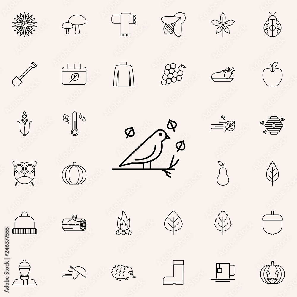 Fototapeta premium bird icon. autumn icons universal set for web and mobile