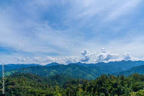 blue sky river lake mountain wildlife Kanchanaburi Thailand