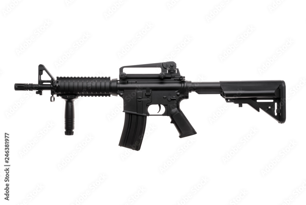 Large picture of an isolated weapon AR-15 Large picture of an isolated weapon AR-15