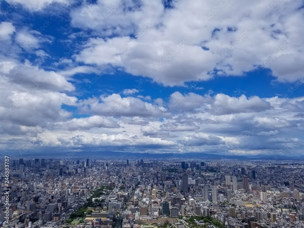 aerial view of Osaka