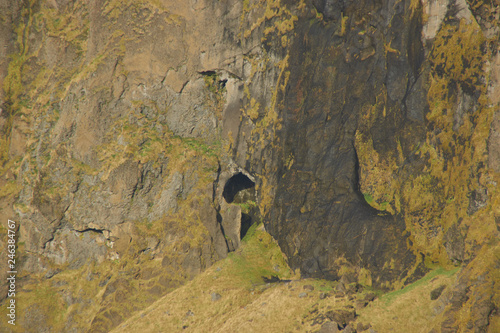 Fototapeta Naklejka Na Ścianę i Meble -  Icelandic cave with stone texture