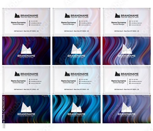 Vector modern creative and clean business card template, polygon background, flyer design, name card template. Corporate identity with abstract illustration. Vector company style for brandbook