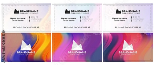 Vector modern creative and clean business card template, polygon background, flyer design, name card template. Corporate identity with abstract illustration. Vector company style for brandbook