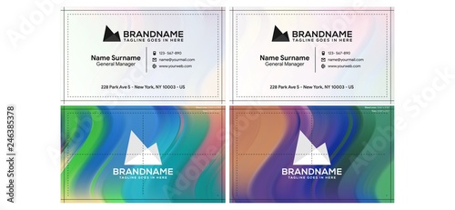 Vector modern creative and clean business card template, polygon background, flyer design, name card template. Corporate identity with abstract illustration. Vector company style for brandbook